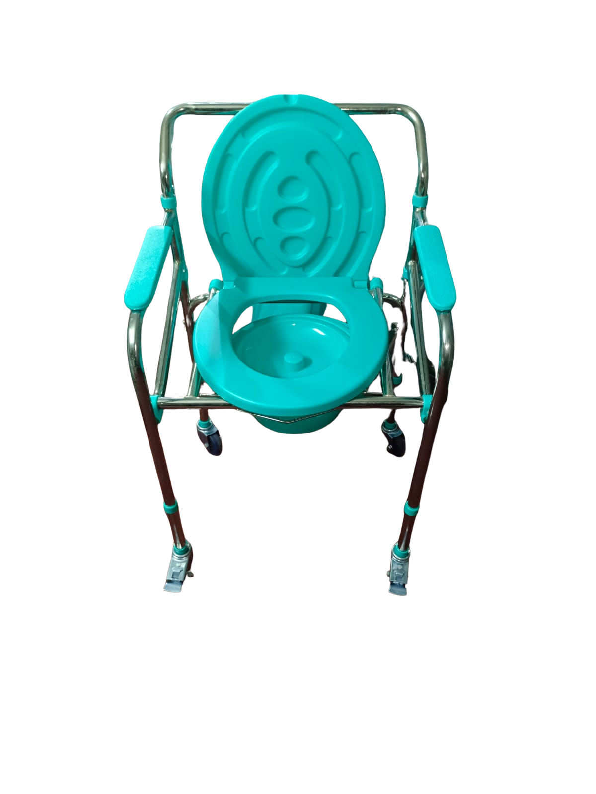 Foldable Commode Chair with Wheel - New Bharat