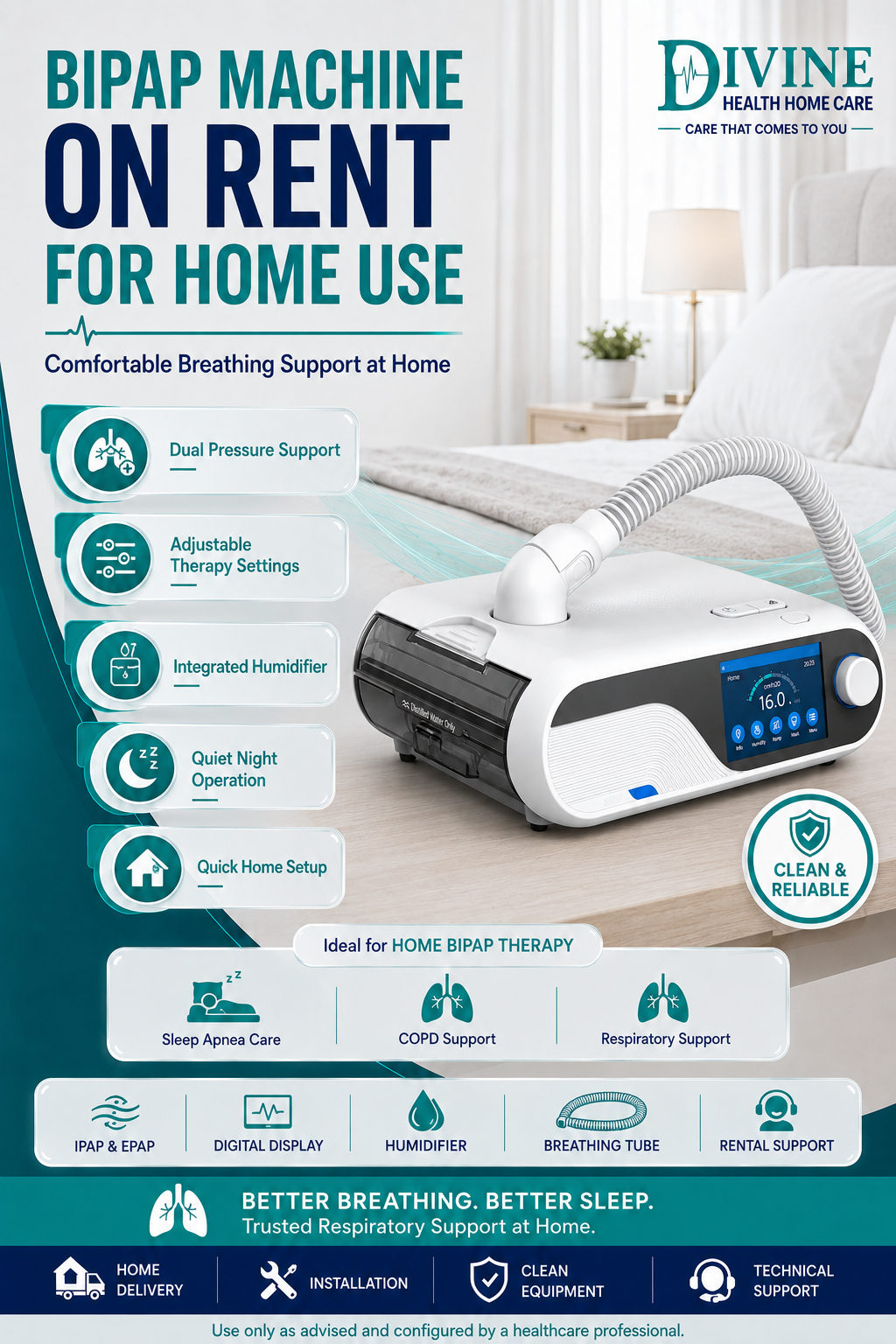 BiPAP Machine on Rent for Home Use