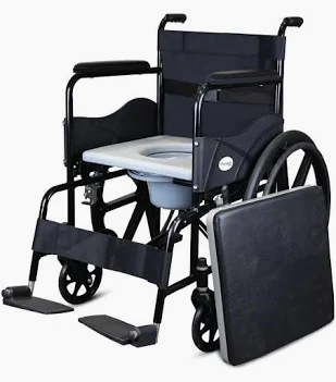 Commode Wheelchair Flat - Med E Move