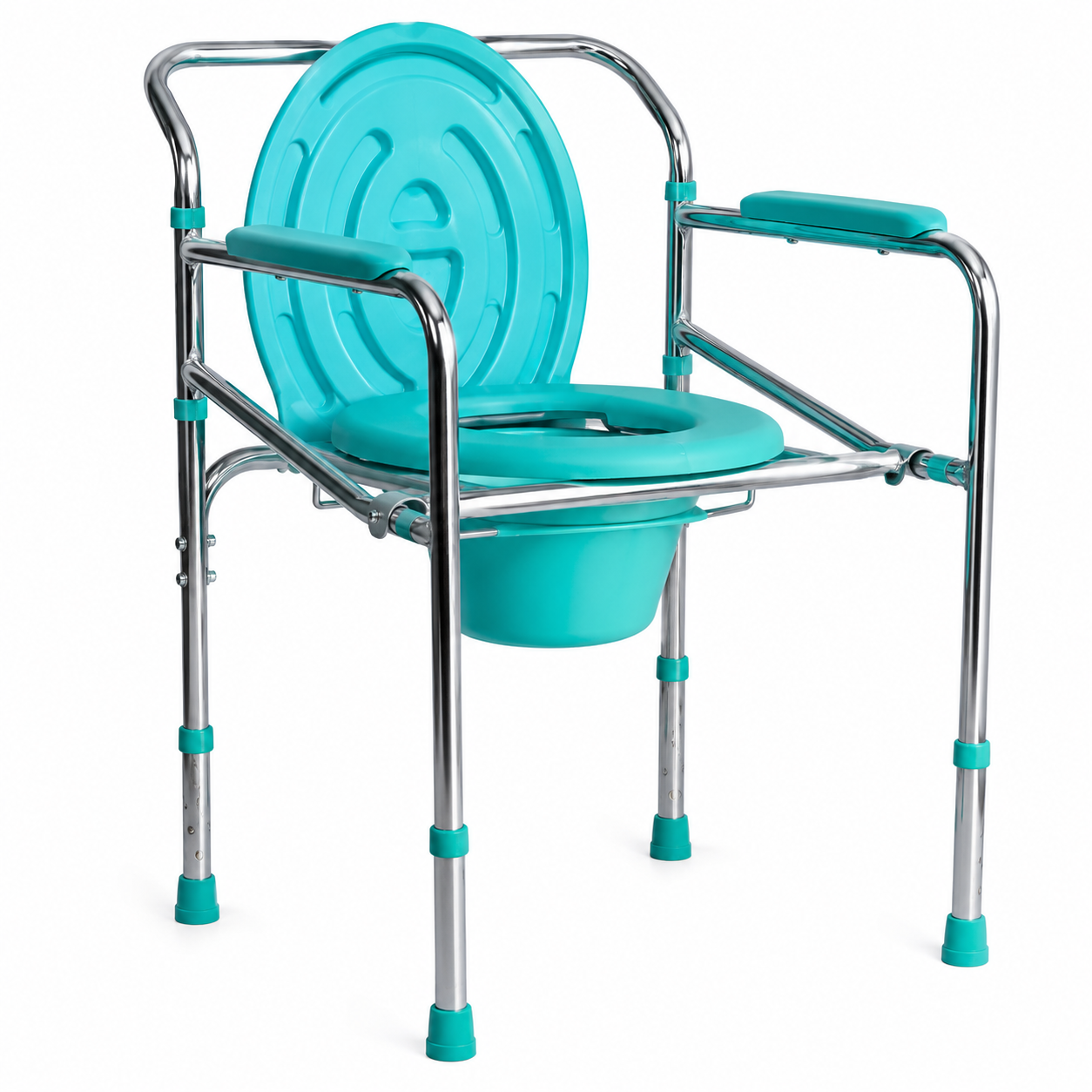 Foldable Commode Chair (Chrome Coated) - New Bharat – Commode Chair product