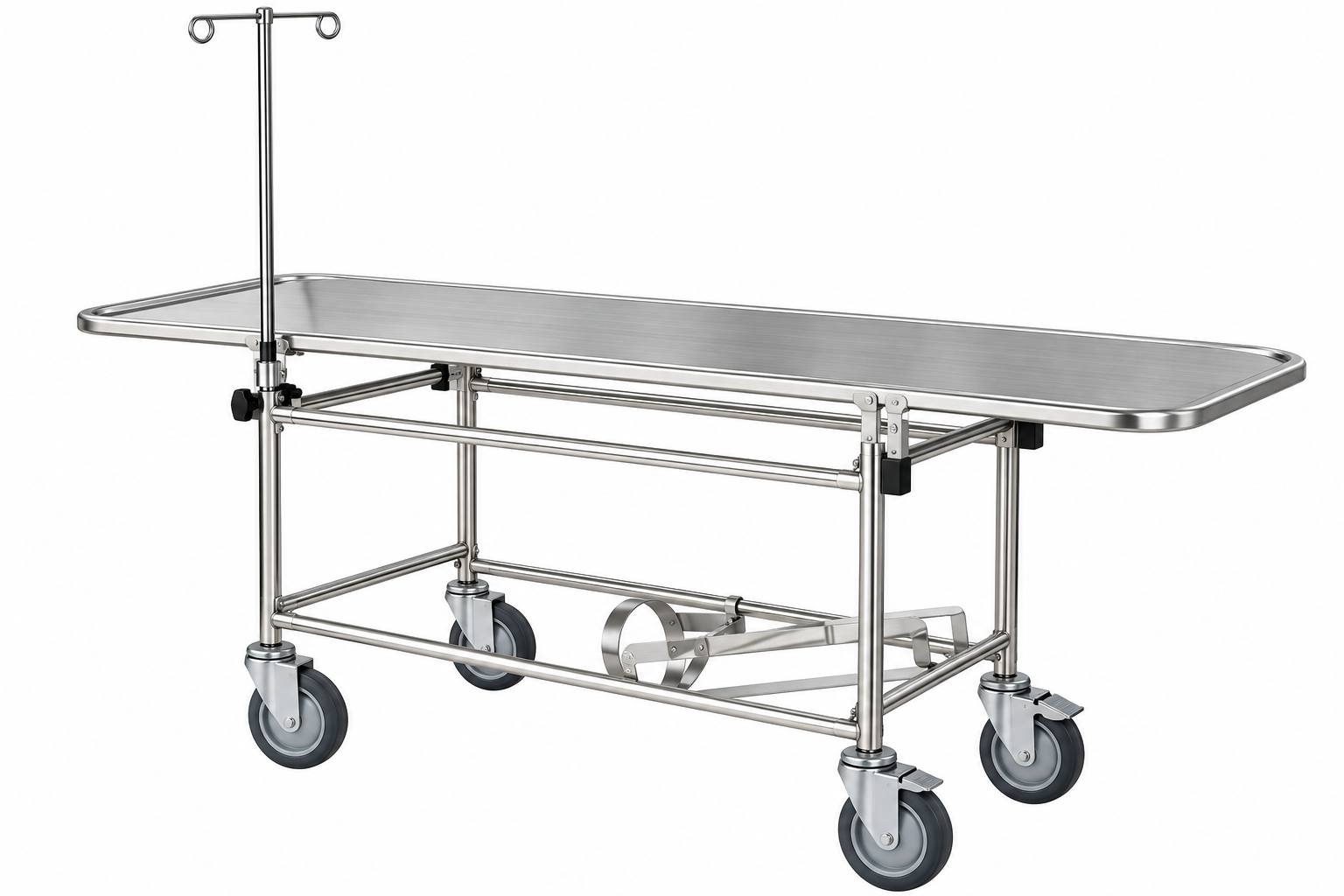 Patient Stretcher Trolley With 6 Inch Wheels And Iv Rod 20261011121047 30ac308b